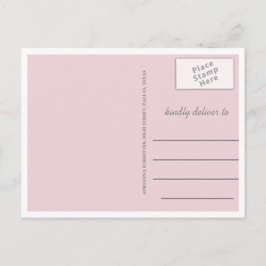Modern Afstuderen Bewaar de datum roze foto Aankondigingskaart (Achterkant)