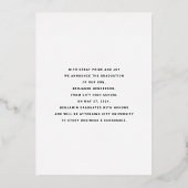 Modern Afstuderen Black Gold Foil Aankondiging (Achterkant)