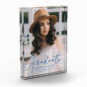 Modern Afstuderen blauw Afstuderen voor script Fotoblokken (Links)