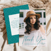 Modern Afstuderen Blauwgroen Afstuderen van de Fot Bedankkaart