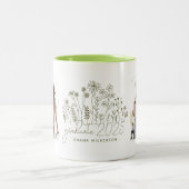 Modern Afstuderen Blooming Wilde Afstuderen Tweekleurige Koffiemok (Center)