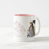 Modern Afstuderen Blooming Wilde Afstuderen Tweekleurige Koffiemok (Voorkant rechts)