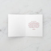 Modern Afstuderen Burgundy Script Photo Afstuderen Bedankkaart (Binnen)