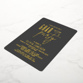 Modern Afstuderen Calligrafiescript | Fotopartij Folie Uitnodiging (Gedraaid)