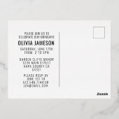 Modern Afstuderen Calligrafiescript | Fotopartij Folie Uitnodiging Briefkaart (Achterkant)