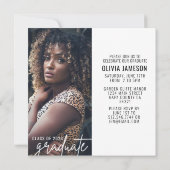 Modern Afstuderen Calligrafiescript | Fotopartij Kaart (Achterkant)