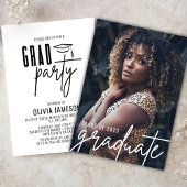 Modern Afstuderen Calligrafiescript | Fotopartij Kaart