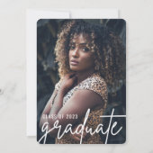 Modern Afstuderen Calligrafiescript | Fotopartij Kaart (Achterkant)