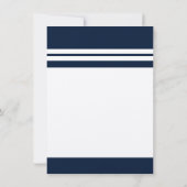 Modern Afstuderen Chic Navy Blue Party Kaart (Achterkant)