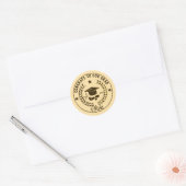 Modern Afstuderen Class Jaar Custom Kleur & Tekst Ronde Sticker (Envelop)