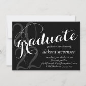 Modern Afstuderen | Classic Zwart Grijs Wit Kaart (Voorkant)