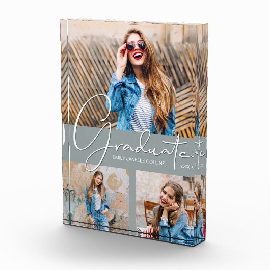Modern Afstuderen collage op grijs Fotoblokken (Rechts)