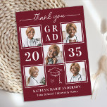 Modern Afstuderen Custom 6 fotocollage dank u Briefkaart<br><div class="desc">Introductie van onze prachtige gepersonaliseerde afstuderen bedankkaarten, de perfecte manier om uw dankbaarheid en waardering in stijl uit te drukken. Deze kaarten zijn ontworpen voor modern afstuderen en hebben een slanke en elegante lay-out met een chique fotocollageoptie, zodat u maximaal zes van uw favoriete seniorenherinneringen van de middelbare school, universiteit...</div>