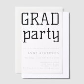 Modern Afstuderen Custom Party Overlay Vellum Uitnodigingen (Offset)