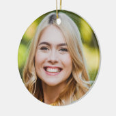 Modern Afstuderen Custom Photo Eenvoudig Afstudere Keramisch Ornament (Links)