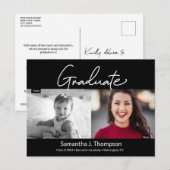 Modern Afstuderen dan Manuscript en nu de Foto van Aankondigingskaart (Voorkant / Achterkant)