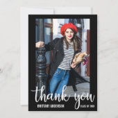 Modern Afstuderen Dank je Afstuderen Fotokaart WB Aankondiging (Voorkant)