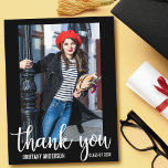 Modern Afstuderen Dank u Afstuderen Foto WB Briefkaart<br><div class="desc">Modern Afstuderen Dank u Foto Briefkaart</div>