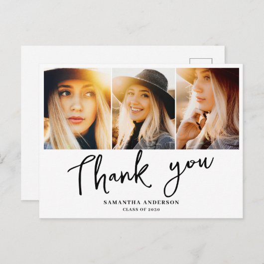 Modern Afstuderen dank u Briefkaart (Voorkant / Achterkant)