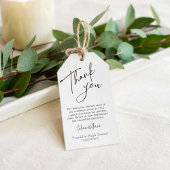 Modern Afstuderen Dank u Favor Tag Cadeaulabel