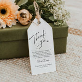 Modern Afstuderen Dank u Favor Tag Cadeaulabel