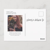 Modern Afstuderen Dank u Foto Eenvoudige Bedankt Briefkaart (Achterkant)