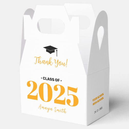 Modern Afstuderen dank u gevel/gunst doos Bedankdoosjes (Geopend)