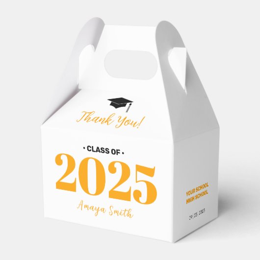 Modern Afstuderen dank u gevel/gunst doos Bedankdoosjes (Voorkant Zijde)
