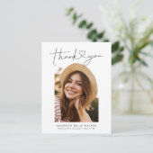 Modern Afstuderen Dank u Hartfoto Briefkaart (Staand voorkant)