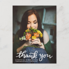Modern Afstuderen Dank u Typografie Foto Briefkaart
