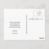 Modern Afstuderen Dank u Typografie Foto Briefkaart (Achterkant)