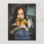 Modern Afstuderen Dank u Typografie Foto Briefkaart (Voorkant)
