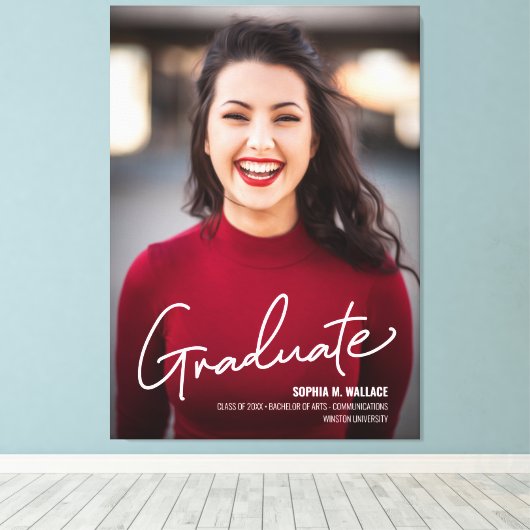 Modern Afstuderen de Klasse van de Foto van het Ma Canvas Afdruk (Insitu (Houten vloer))