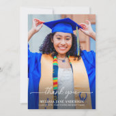 Modern Afstuderen Eenvoudig Custom Photo Afstudere Bedankkaart (Voorkant)