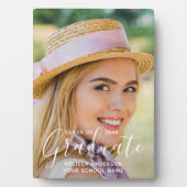 Modern Afstuderen Eenvoudig Custom Photo Afstudere Fotoplaat (voorkant)