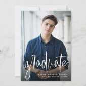 Modern afstuderen eenvoudig twee foto afstuderen kaart (Voorkant)