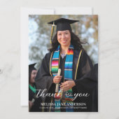 Modern Afstuderen Eenvoudige Aangepaste Afstuderen Bedankkaart (Voorkant)