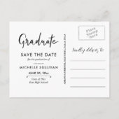 Modern Afstuderen elegant script handgeschreven |  Aankondigingskaart (Achterkant)