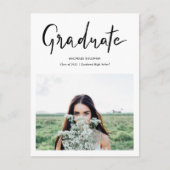 Modern Afstuderen elegant script handgeschreven |  Aankondigingskaart (Voorkant)