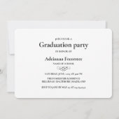 Modern Afstuderen Elegant Script Kaart (Achterkant)