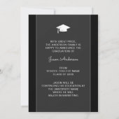 Modern Afstuderen | Elegant Script Trendy 1 Foto Aankondiging (Achterkant)