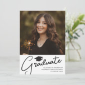 Modern AFSTUDEREN Formeel Afstuderen van de Foto v Aankondiging (Staand voorkant)