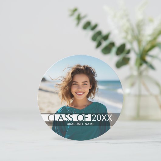 Modern Afstuderen Foto-aankondiging en Partij Kaart (Staand voorkant)