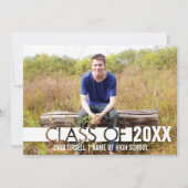 Modern Afstuderen Foto-aankondiging en Partij Kaart (Voorkant)