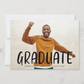 Modern AFSTUDEREN foto afstuderen Aankondiging (Voorkant)