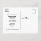 Modern Afstuderen Foto Bachelor of Science Invite Aankondigingskaart (Achterkant)