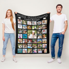 Modern Afstuderen foto Collage Black Fleece Deken