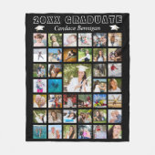 Modern Afstuderen foto Collage Black Fleece Deken (Voorkant)