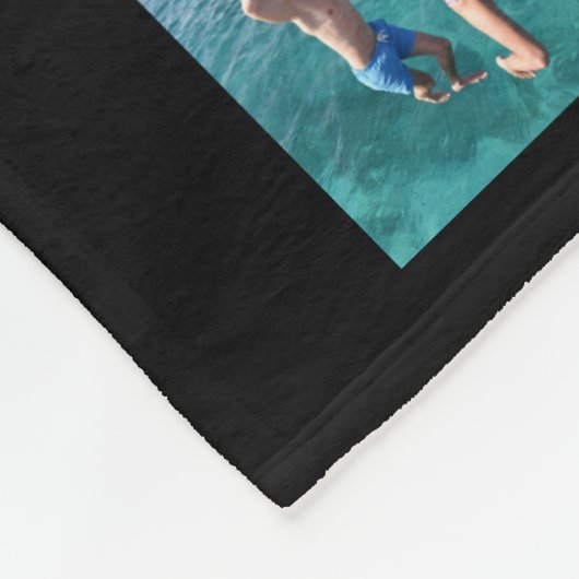 Modern Afstuderen foto Collage Black Fleece Deken (Hoek)