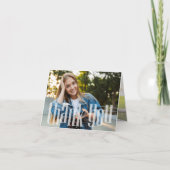 Modern Afstuderen Foto Custom Bedankkaart (Voorkant)